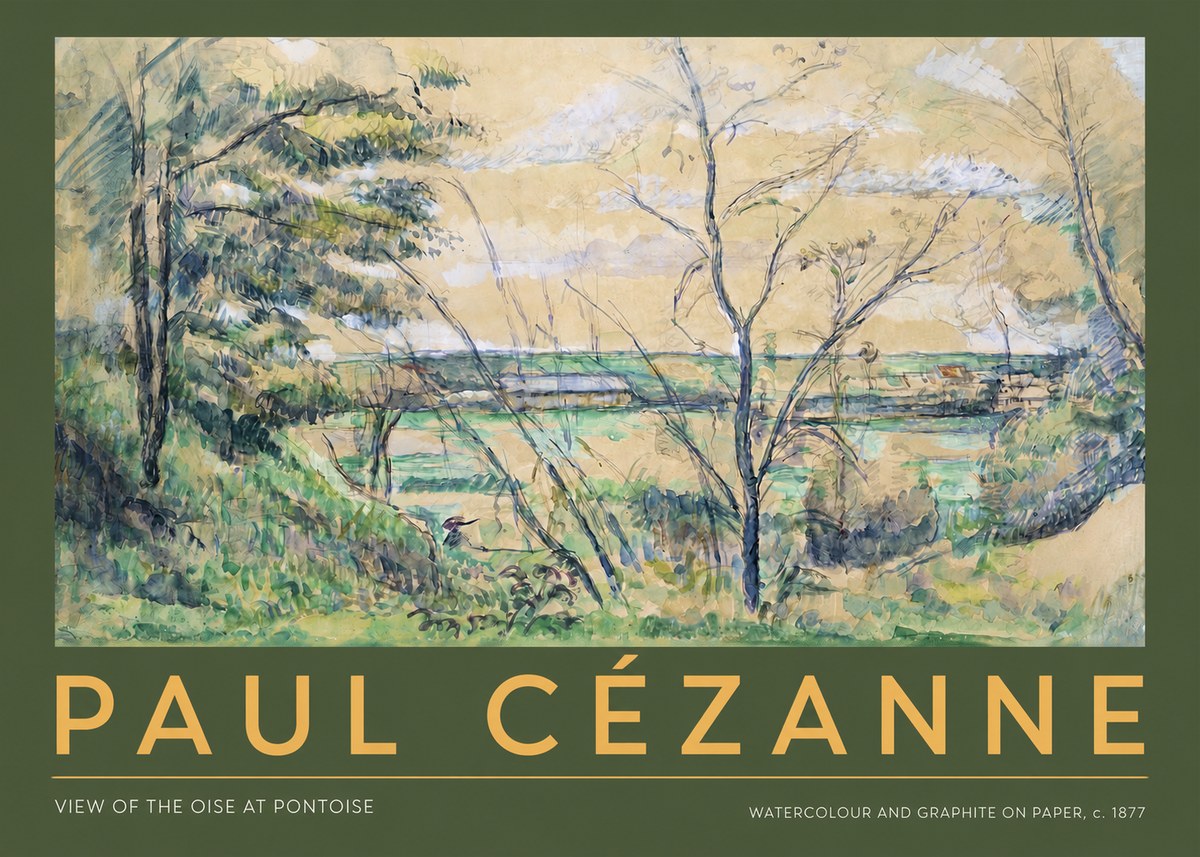 Paul Cézanne View of the Oise at Pontoise I No3 - Póster