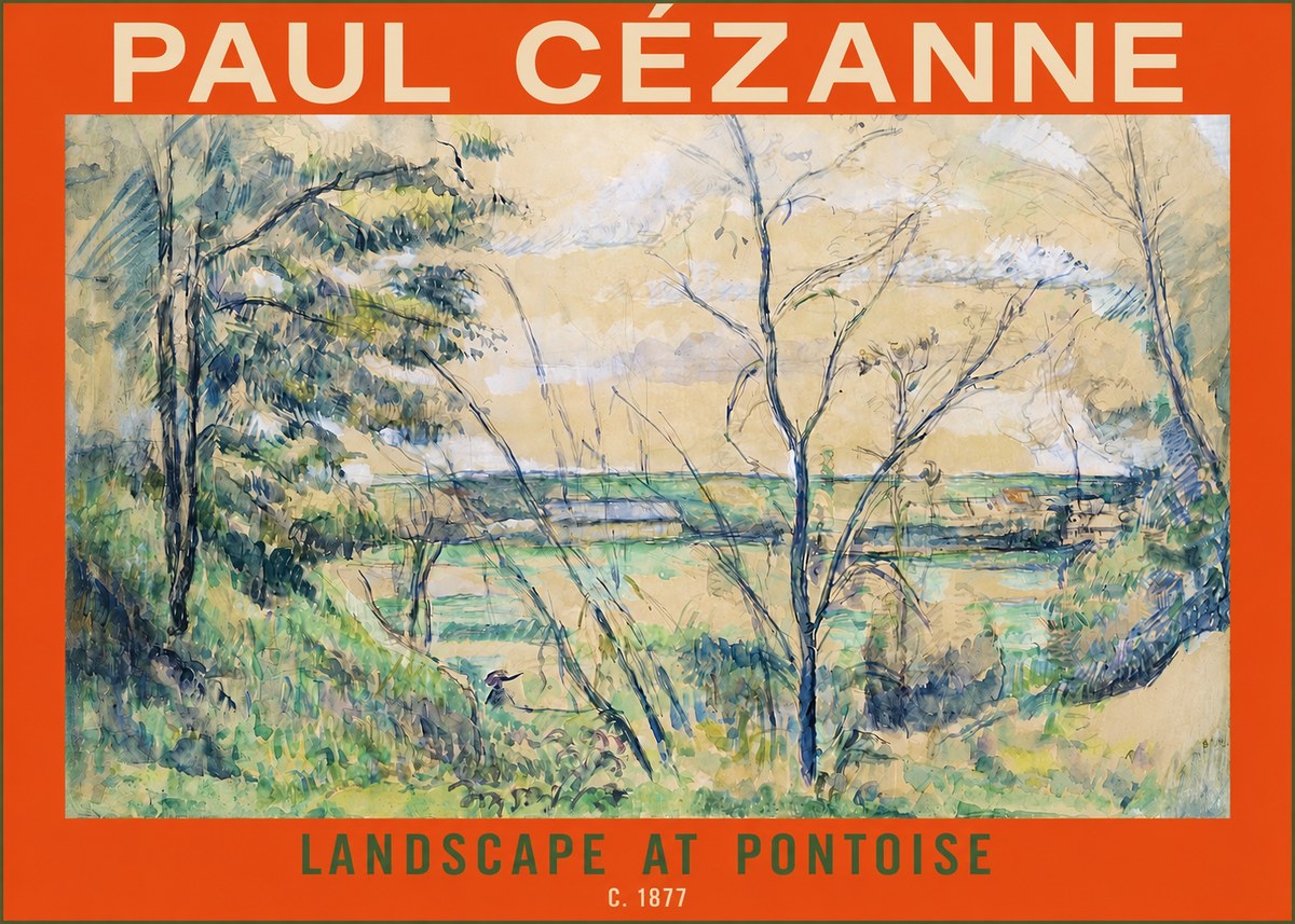 Paul Cézanne View of the Oise at Pontoise I No5 - Póster