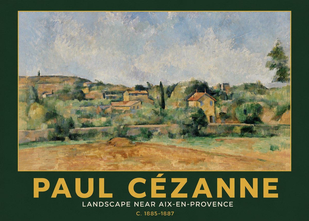 Paul Cézanne Landscape Near Aix-en-provence I No3 - Póster