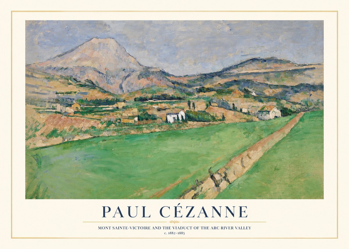 Paul Cézanne Mont Sainte-victoire and the Viaduct of the Arc River Valley No1 - Póster