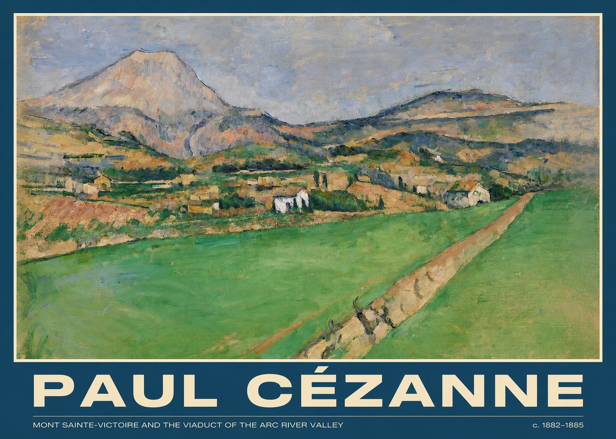 Paul Cézanne Mont Sainte-victoire and the Viaduct of the Arc River Valley No2 - Póster