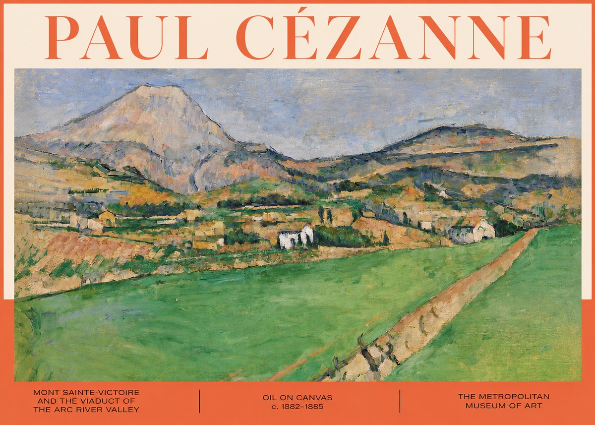 Paul Cézanne Mont Sainte-victoire and the Viaduct of the Arc River Valley No4 - Póster