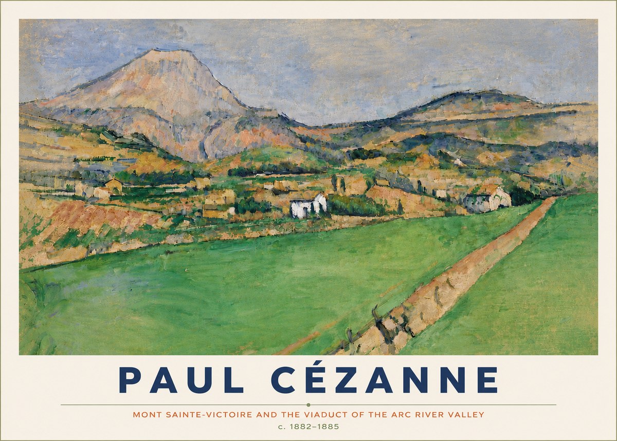 Paul Cézanne Mont Sainte-victoire and the Viaduct of the Arc River Valley No6 - Póster