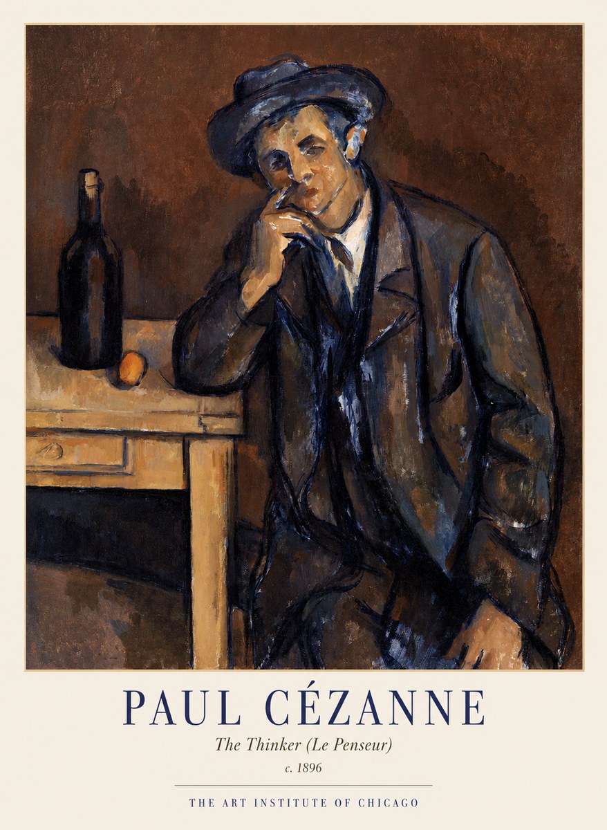 Paul Cézanne The Thinker (Le Penseur) No1 - Póster