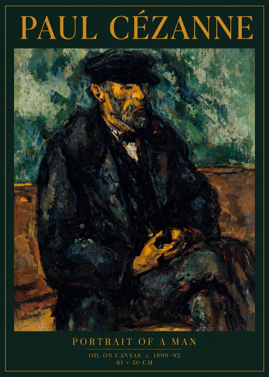 Paul Cézanne Portrait of a Man I No5 - Póster