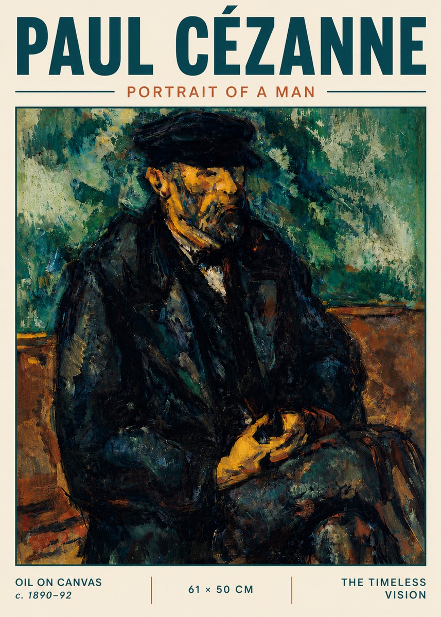 Paul Cézanne Portrait of a Man I No6 - Póster