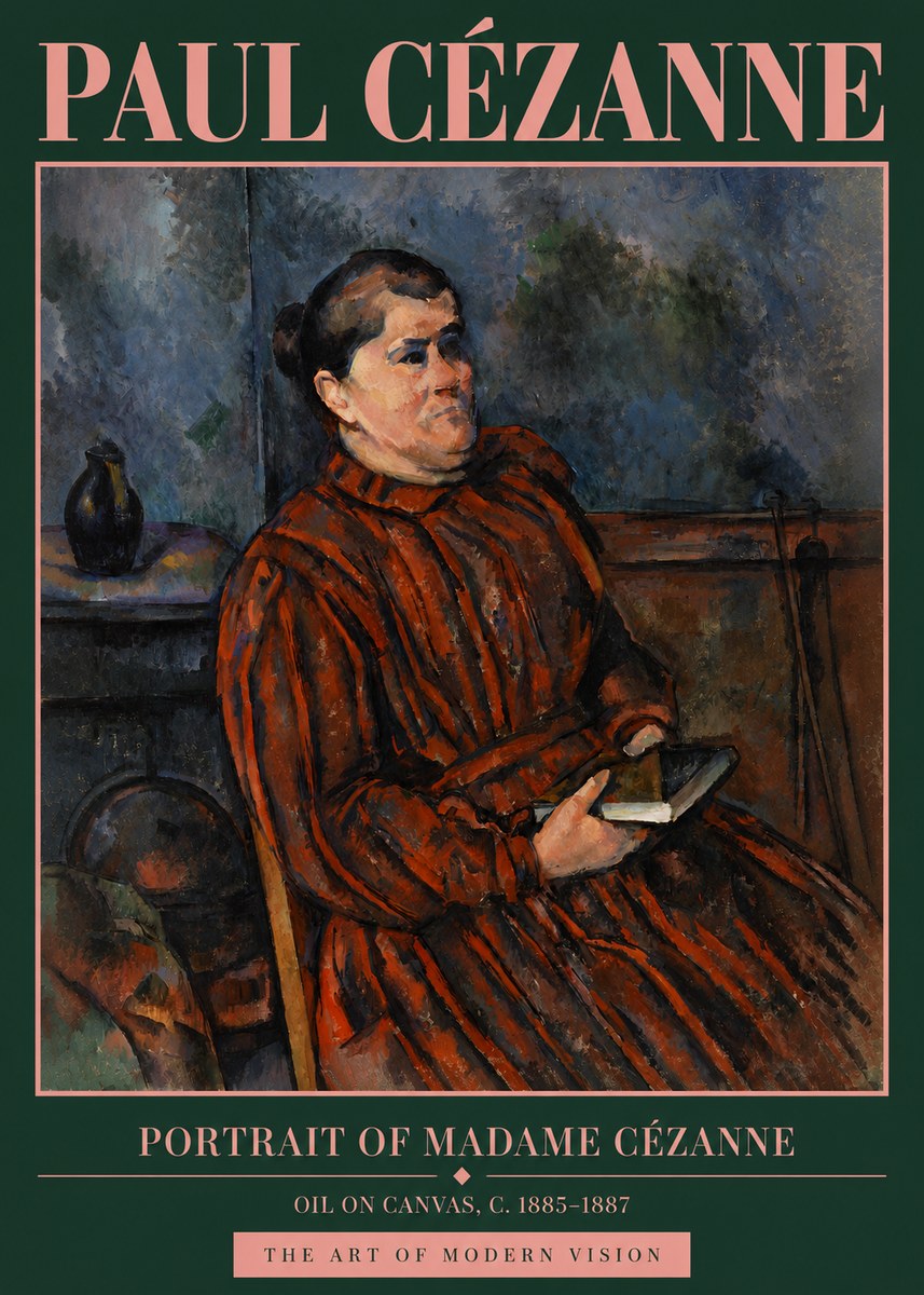 Paul Cézanne Portrait of Madame Cézanne I No4 - Póster
