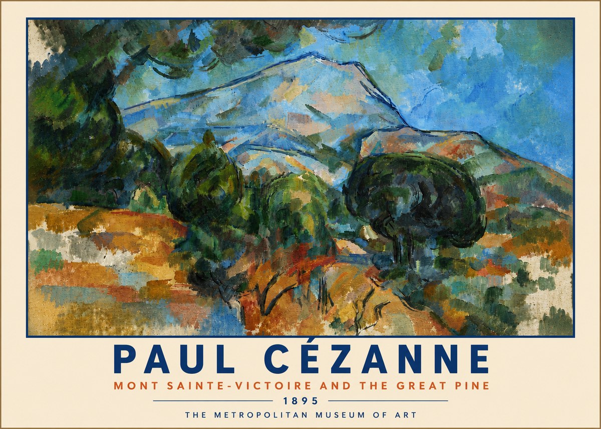 Paul Cézanne Mont Sainte-victoire and the Great Pine No6 - Póster