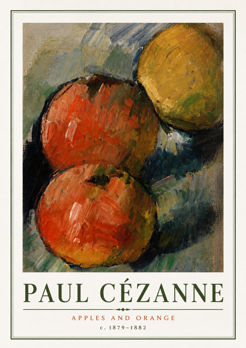 Paul Cézanne Apples and Orange No5 - Póster
