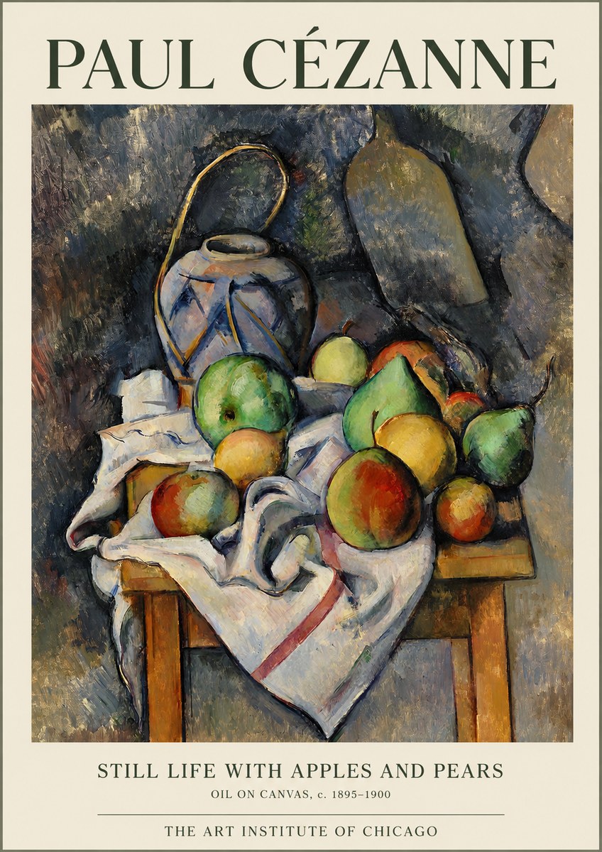 Paul Cézanne Still Life with Apples and Pears No1 - Póster