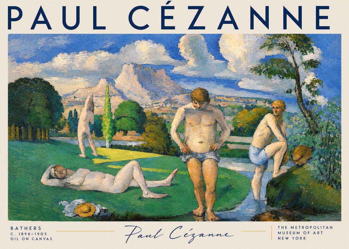 Paul Cézanne Bathers II No3 - Póster