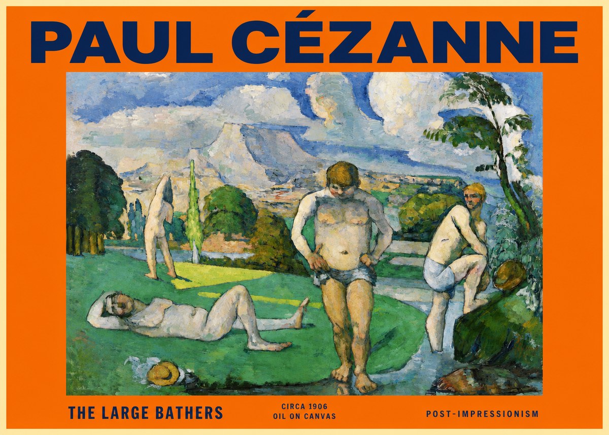 Paul Cézanne Bathers II No6 - Póster