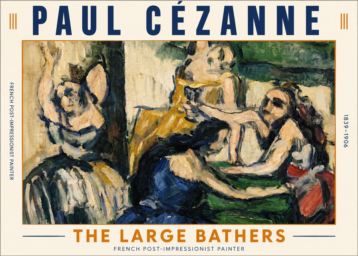 Paul Cézanne The Large Bathers II No6 - Póster