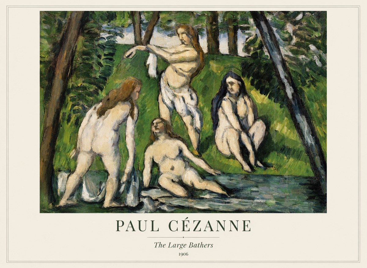 Paul Cézanne The Large Bathers IV No1 - Póster