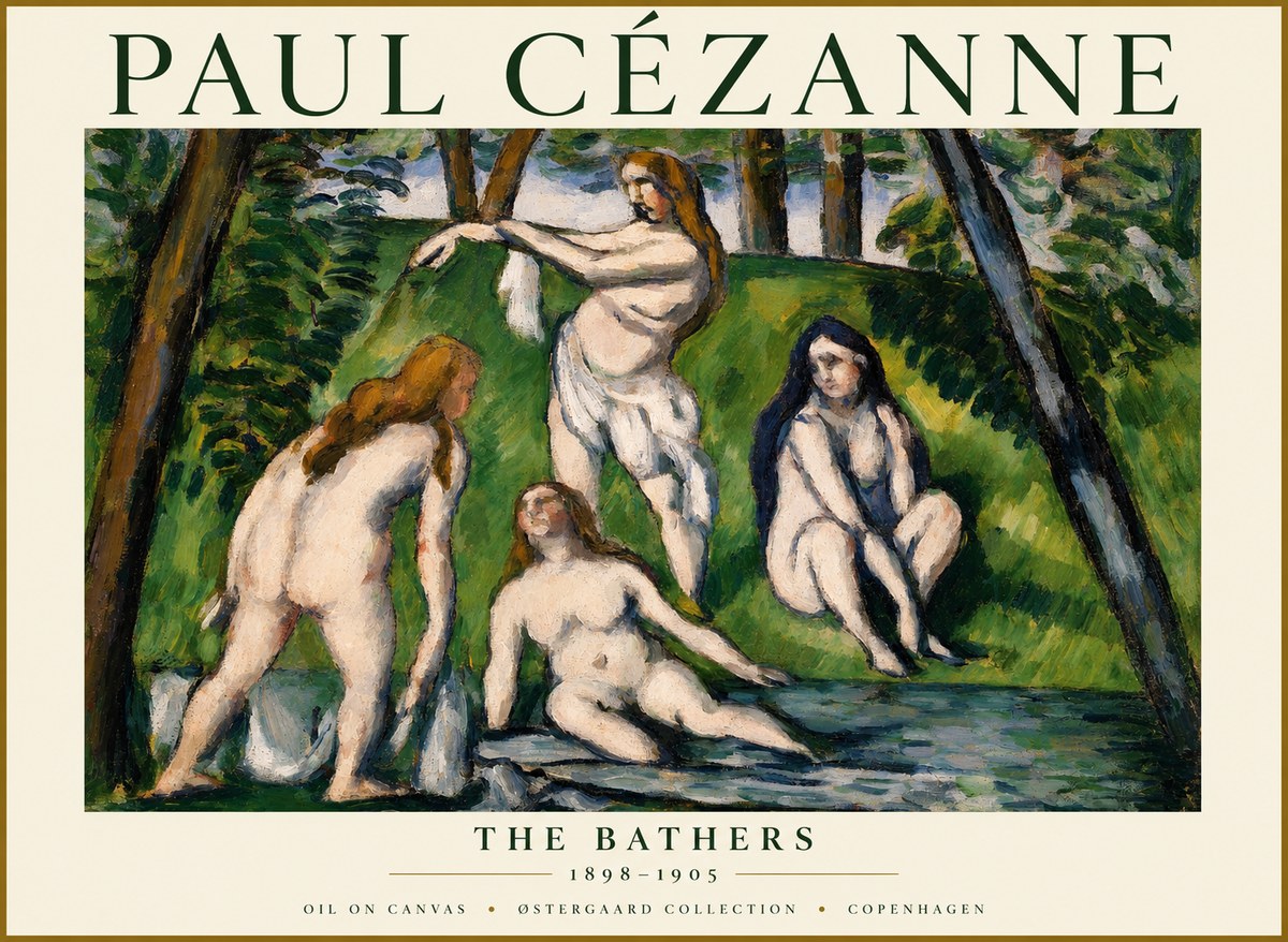 Paul Cézanne The Large Bathers IV No2 - Póster