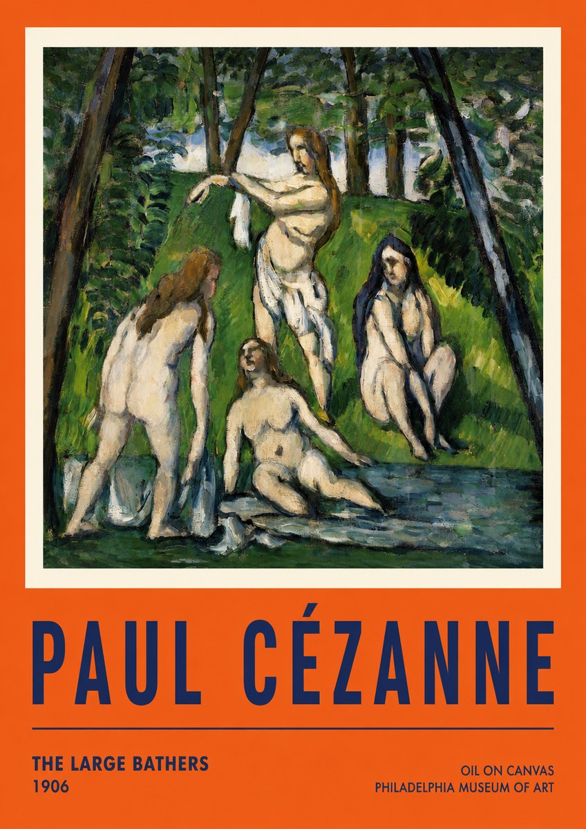 Paul Cézanne The Large Bathers IV No3 - Póster