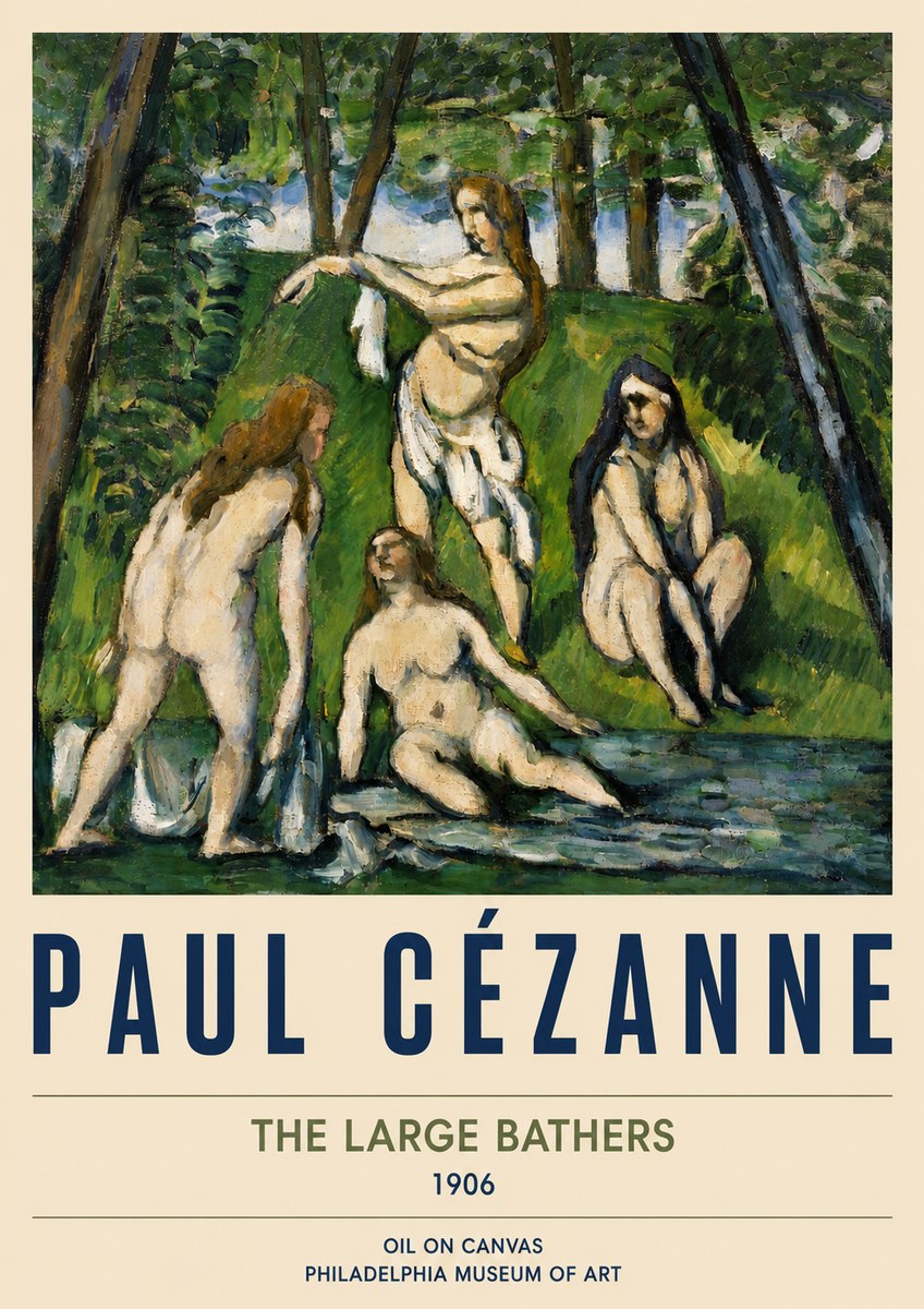Paul Cézanne The Large Bathers IV No5 - Póster