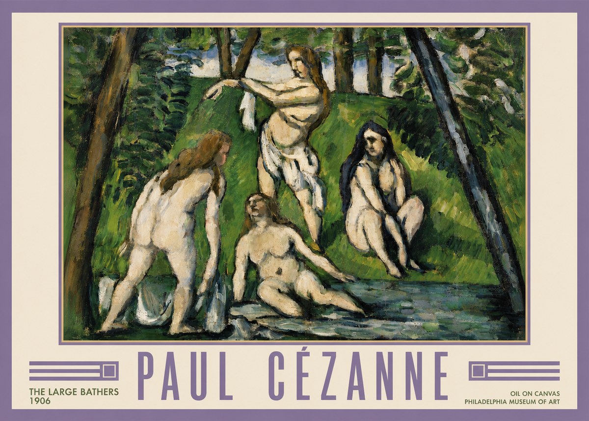 Paul Cézanne The Large Bathers IV No6 - Póster