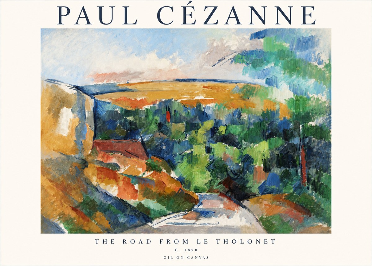 Paul Cézanne The Road from Le Tholonet No1 - Póster