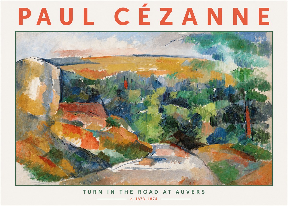 Paul Cézanne The Road from Le Tholonet No6 - Póster