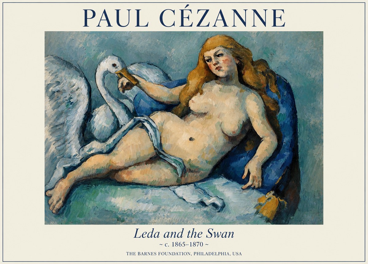 Paul Cézanne Leda and the Swan No1 - Póster