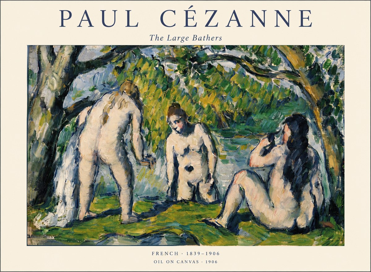 Paul Cézanne The Large Bathers V No1 - Póster