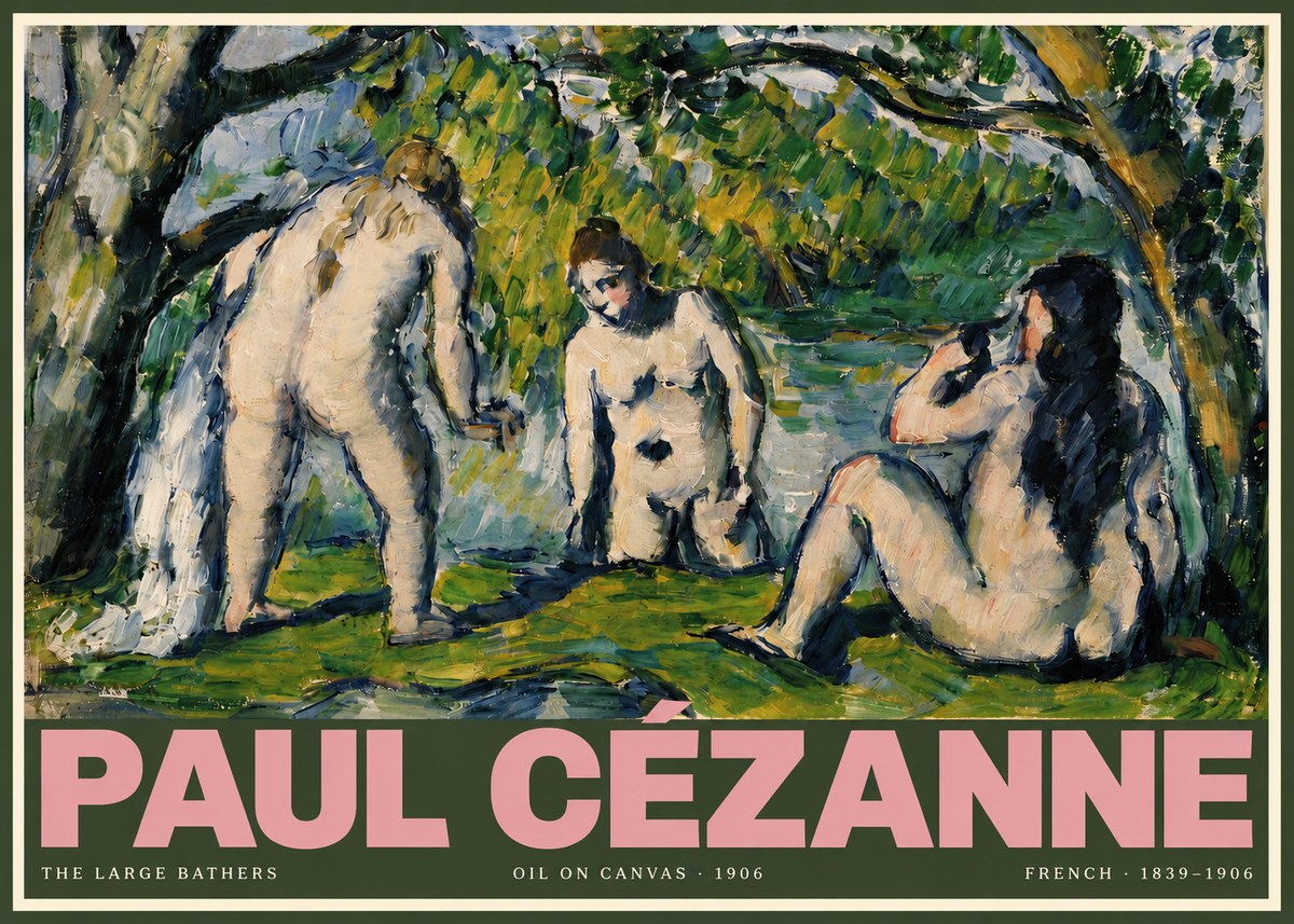 Paul Cézanne The Large Bathers V No2 - Póster