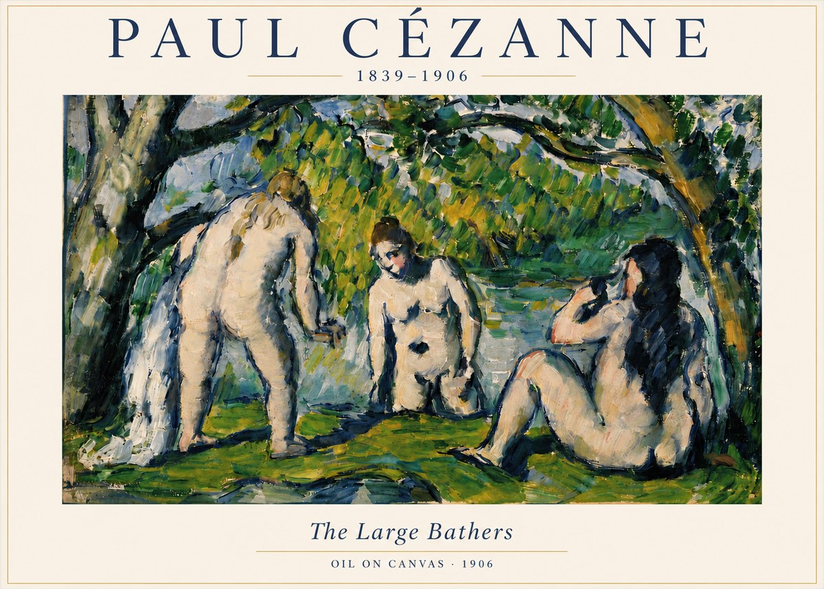 Paul Cézanne The Large Bathers V No3 - Póster