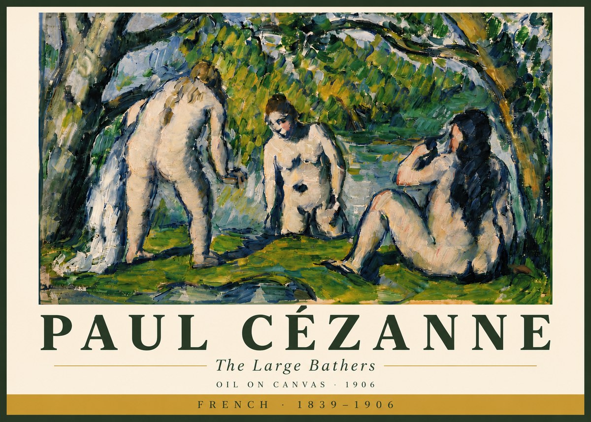 Paul Cézanne The Large Bathers V No5 - Póster