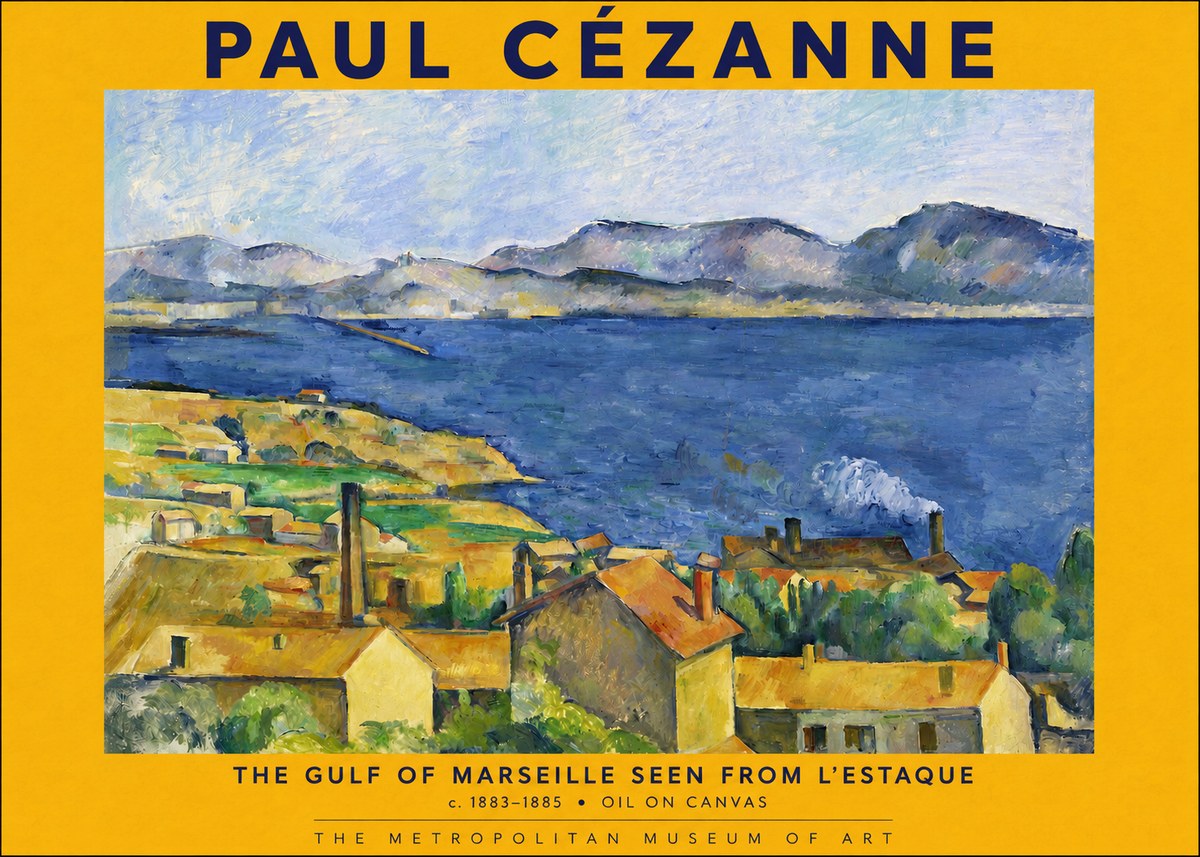 Paul Cézanne The Gulf of Marseille Seen from L'estaque No2 - Póster