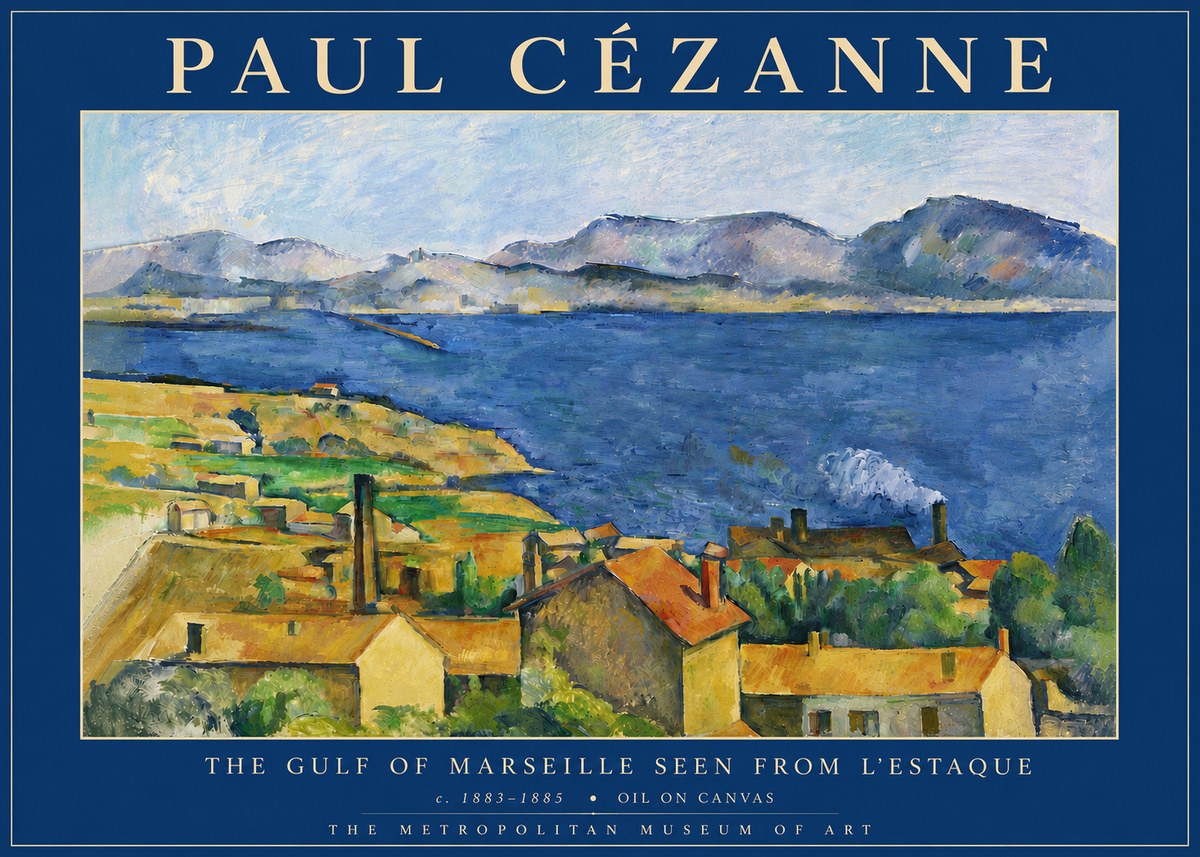 Paul Cézanne The Gulf of Marseille Seen from L'estaque No4 - Póster