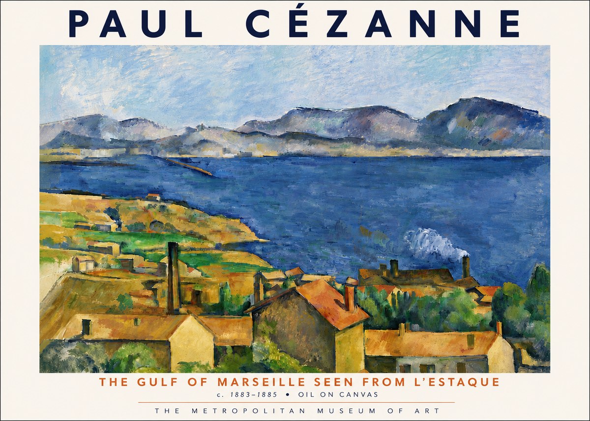 Paul Cézanne The Gulf of Marseille Seen from L'estaque No5 - Póster