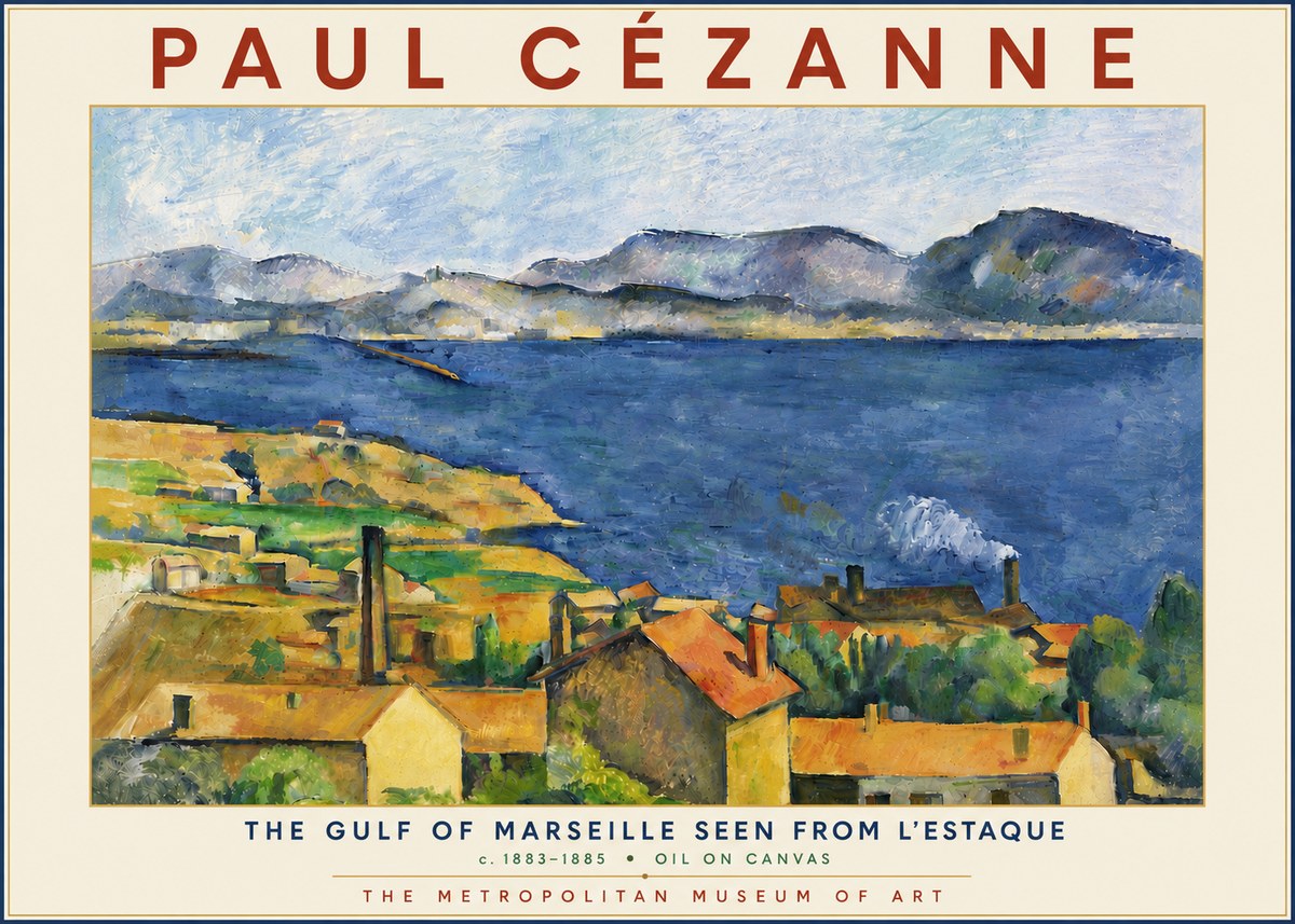 Paul Cézanne The Gulf of Marseille Seen from L'estaque No6 - Póster