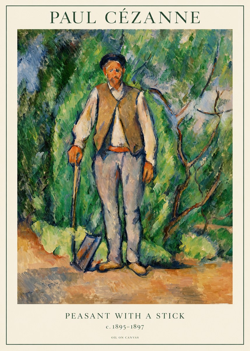 Paul Cézanne Peasant with a Stick No1 - Póster