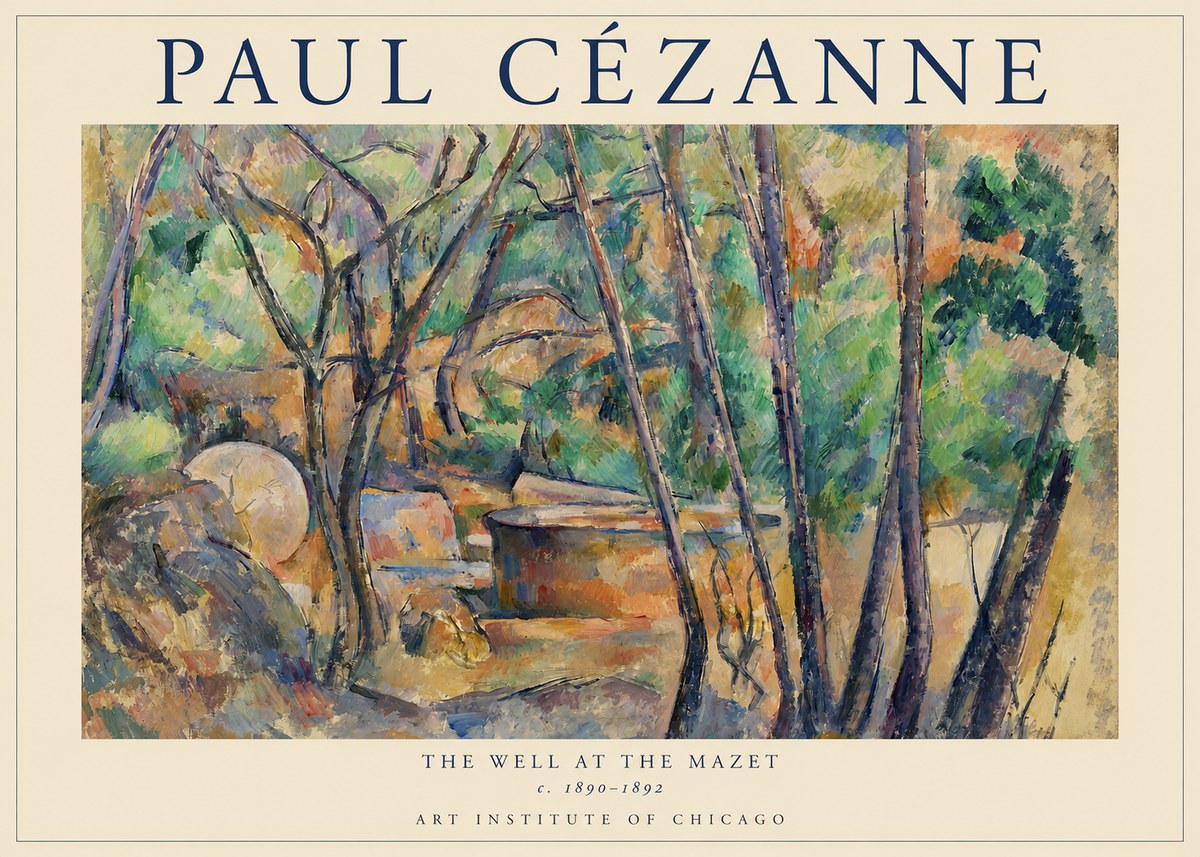 Paul Cézanne The Well at the Mazet No1 - Póster