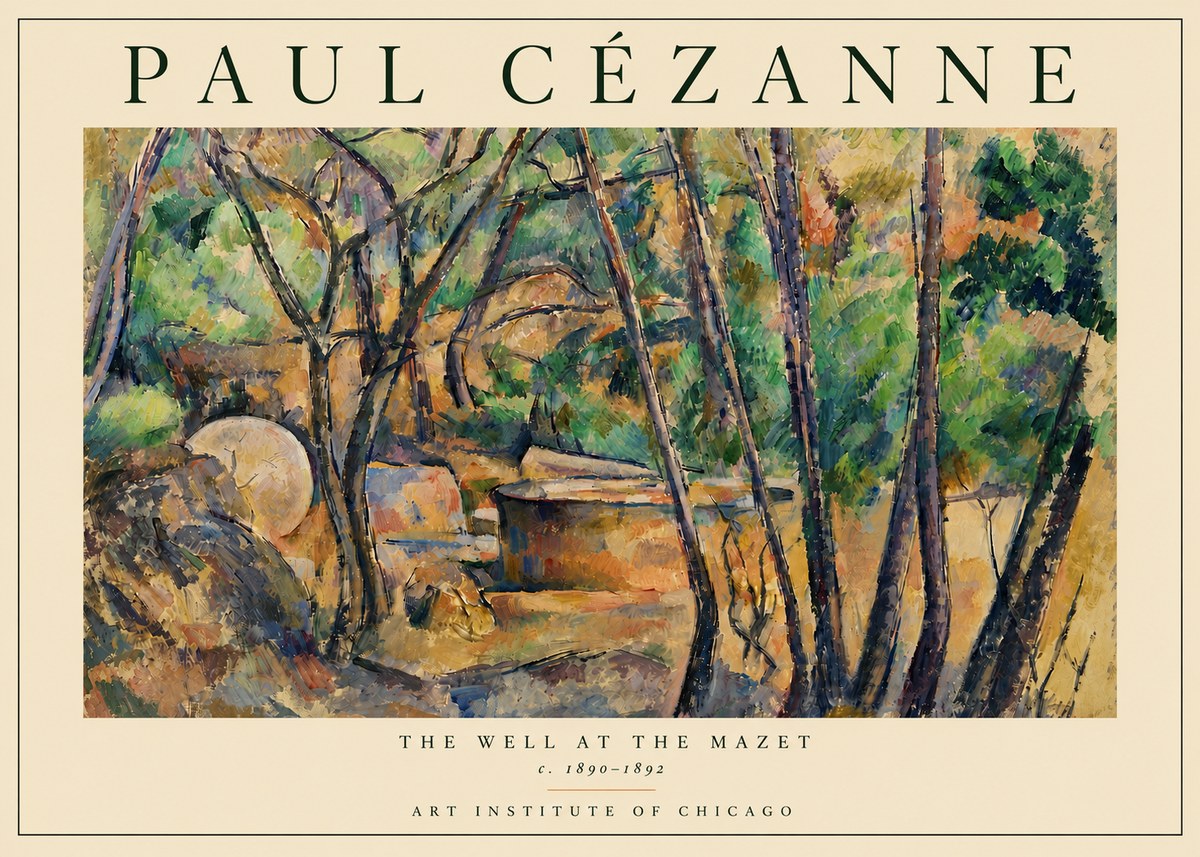 Paul Cézanne The Well at the Mazet No4 - Póster