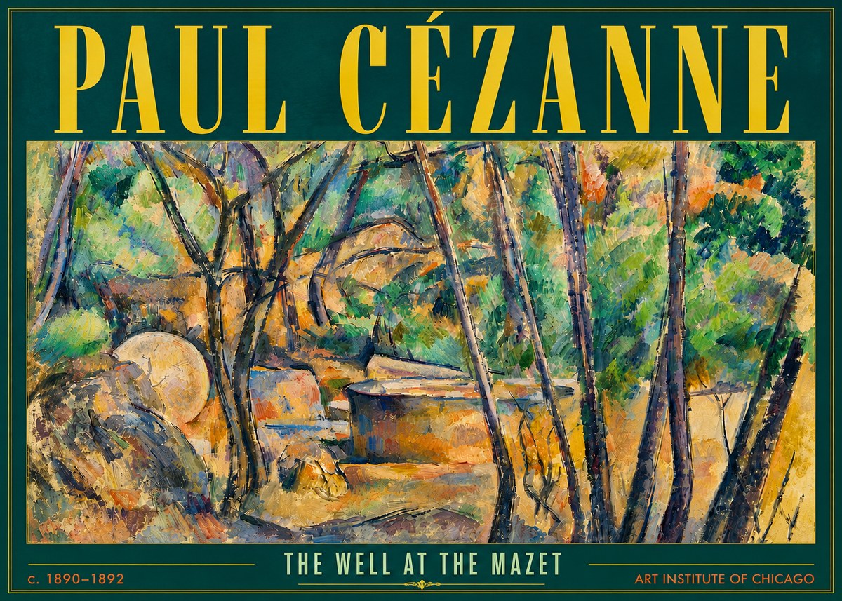 Paul Cézanne The Well at the Mazet No5 - Póster