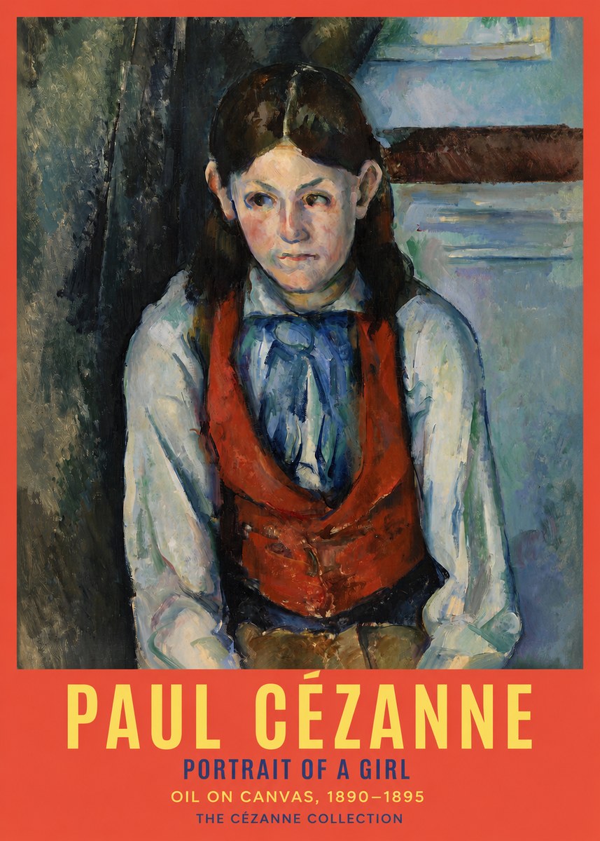 Paul Cézanne Portrait of a Girl No2 - Póster