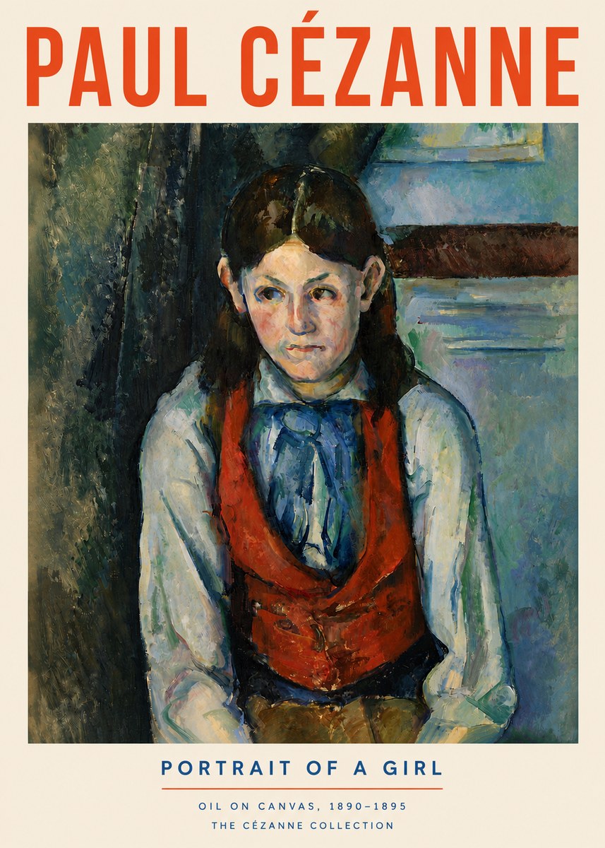 Paul Cézanne Portrait of a Girl No4 - Póster