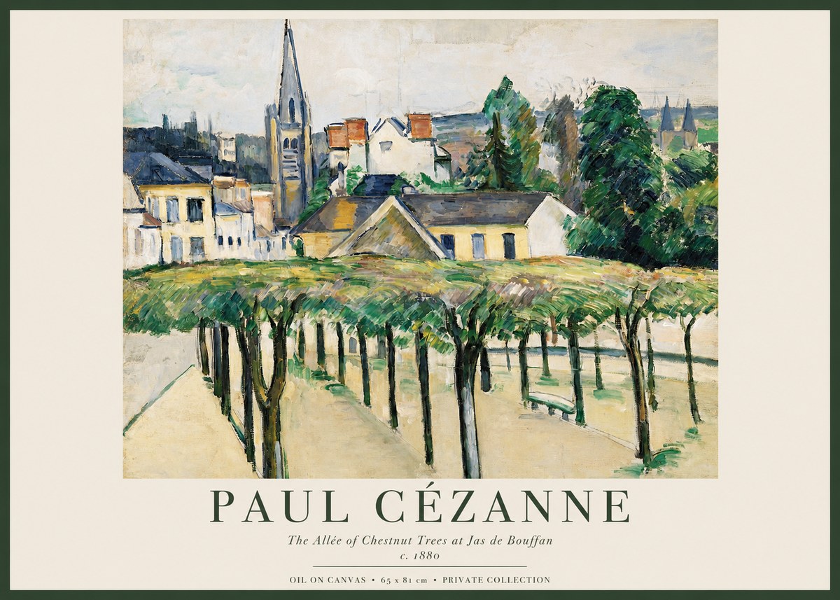 Paul Cézanne The Allée of Chestnut Trees at Jas De Bouffan No1 - Póster