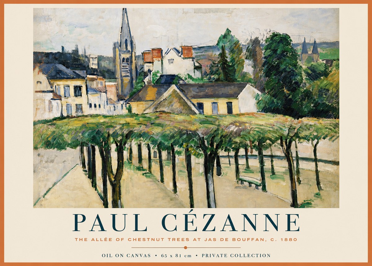 Paul Cézanne The Allée of Chestnut Trees at Jas De Bouffan No4 - Póster