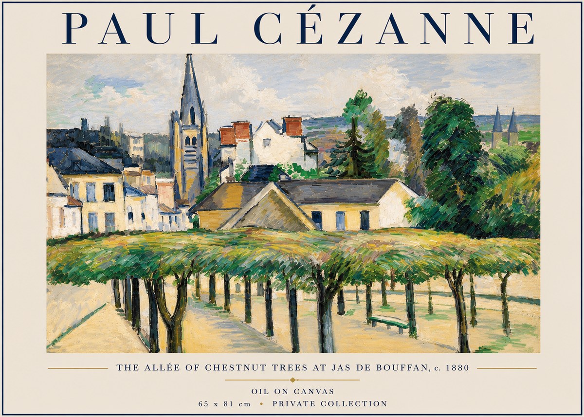 Paul Cézanne The Allée of Chestnut Trees at Jas De Bouffan No6 - Póster