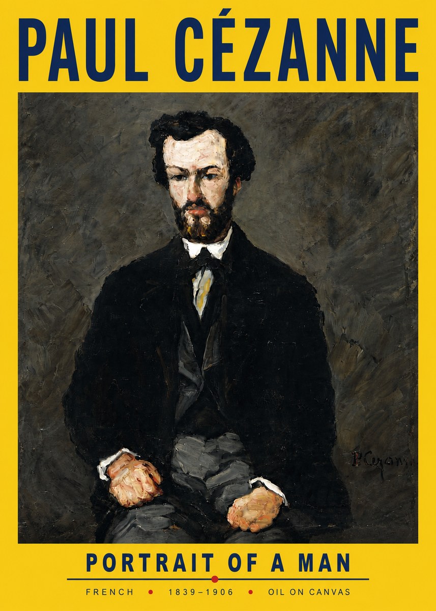 Paul Cézanne Portrait of a Man II No6 - Póster