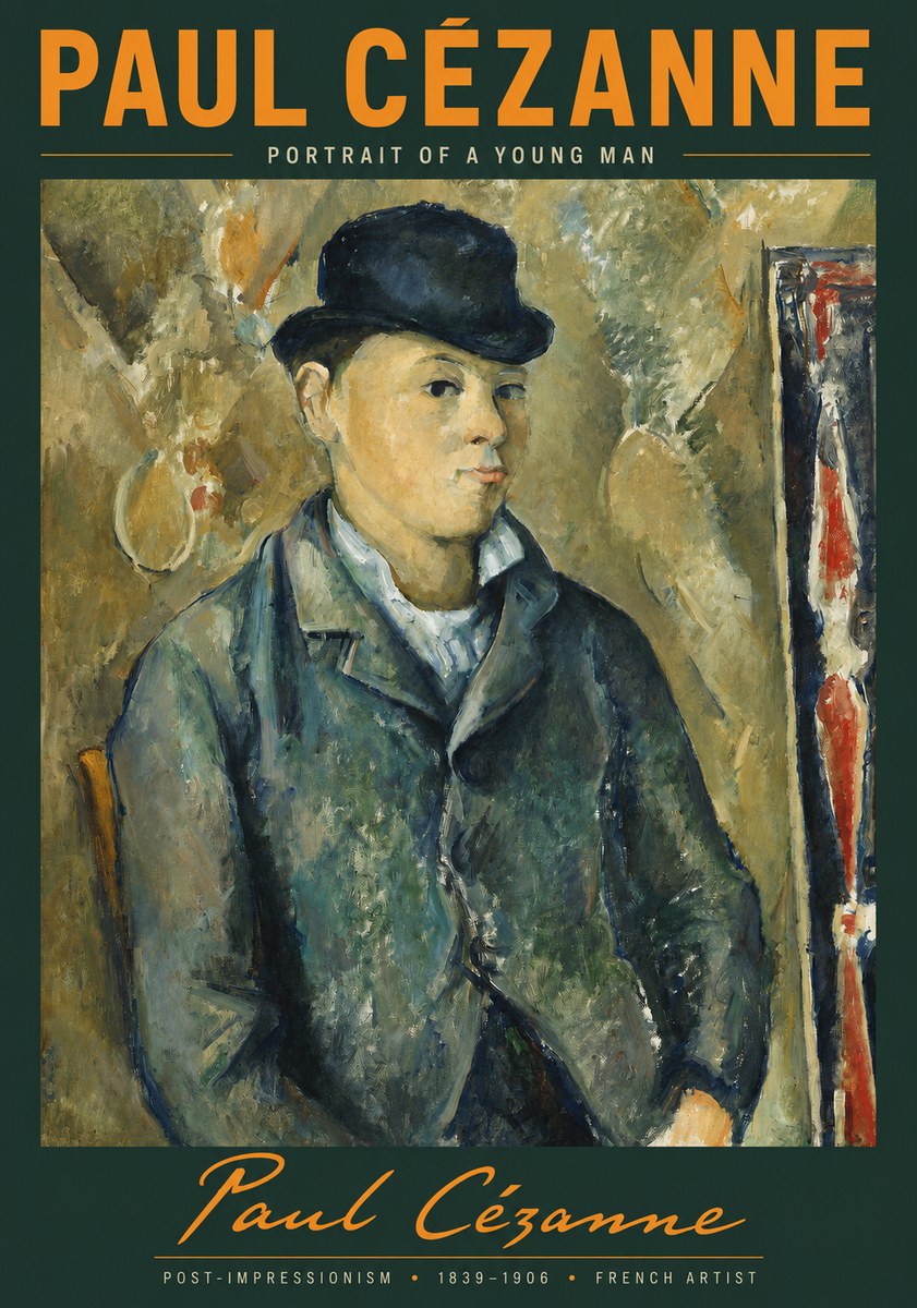 Paul Cézanne Portrait of a Young Man No2 - Póster