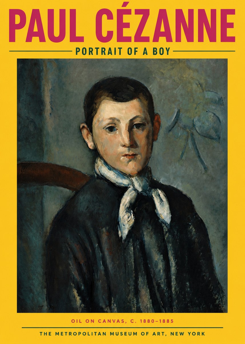 Paul Cézanne Portrait of a Boy No2 - Póster