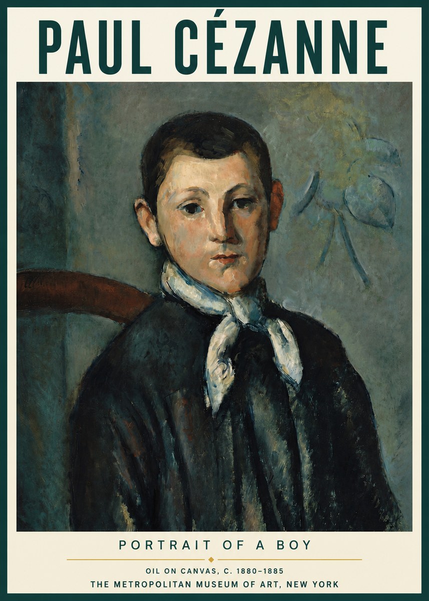 Paul Cézanne Portrait of a Boy No3 - Póster
