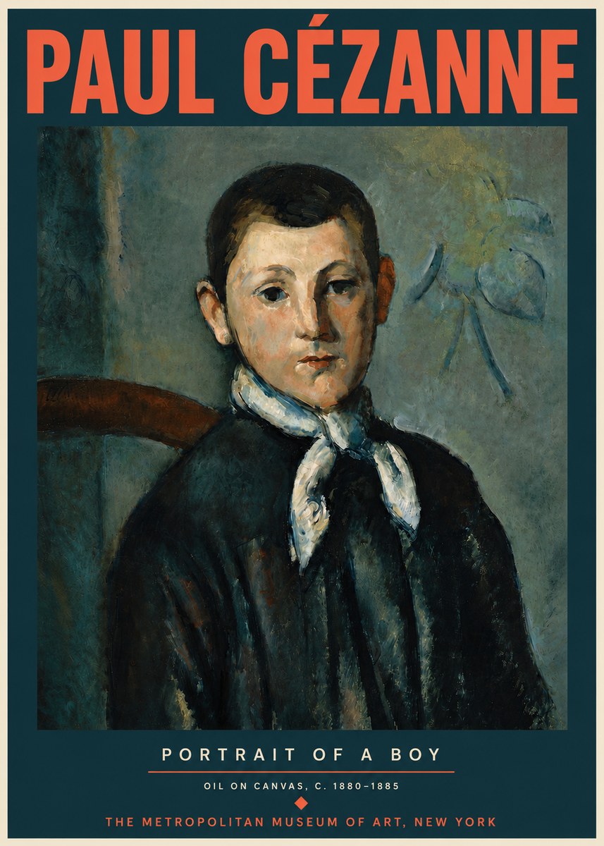 Paul Cézanne Portrait of a Boy No4 - Póster
