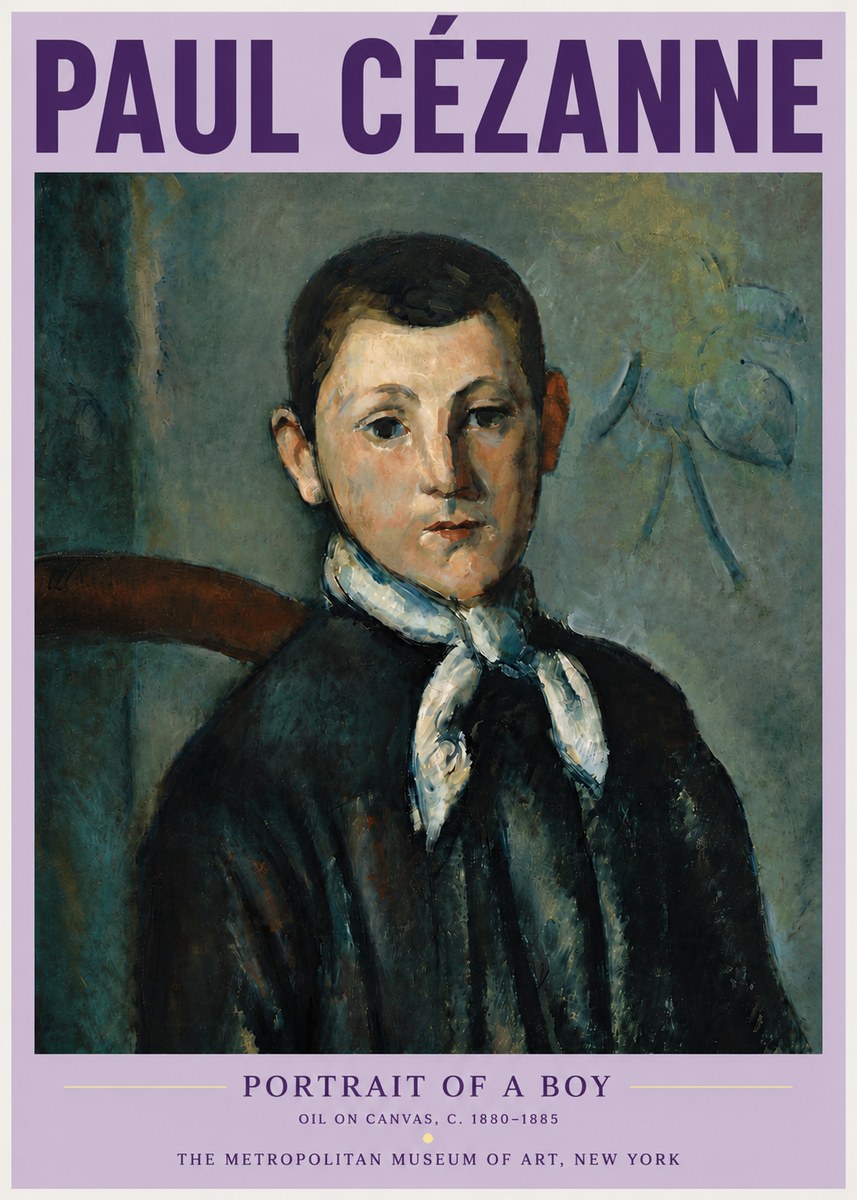 Paul Cézanne Portrait of a Boy No5 - Póster