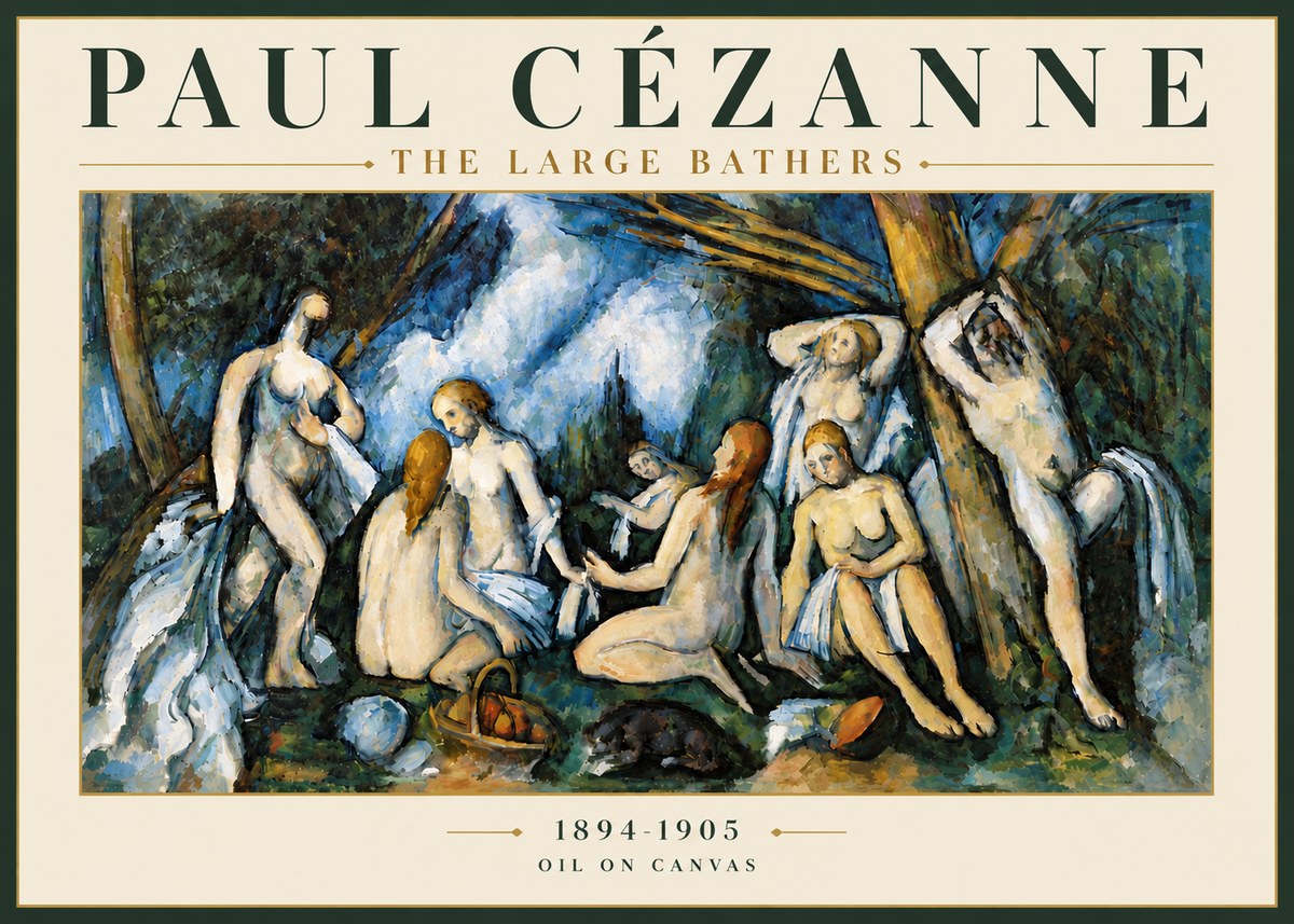 Paul Cézanne The Large Bathers VI No5 - Póster
