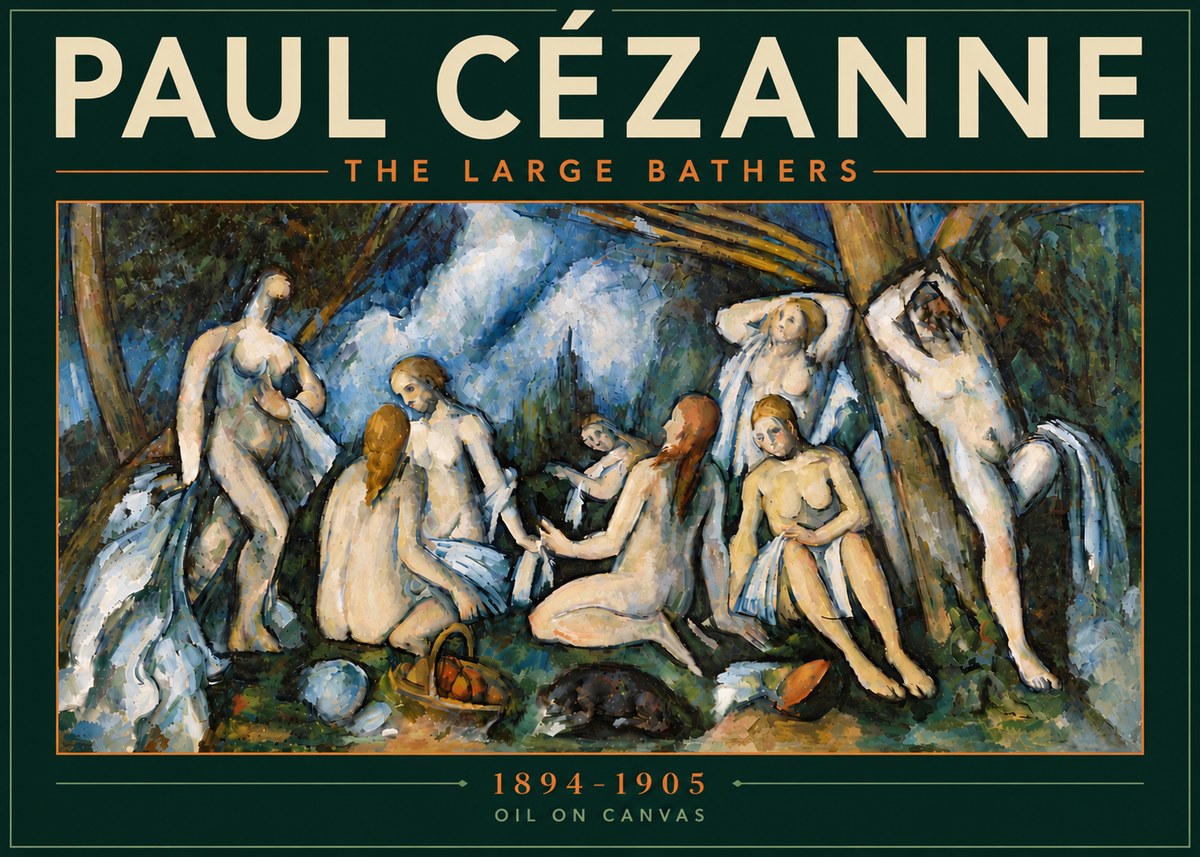 Paul Cézanne The Large Bathers VI No6 - Póster